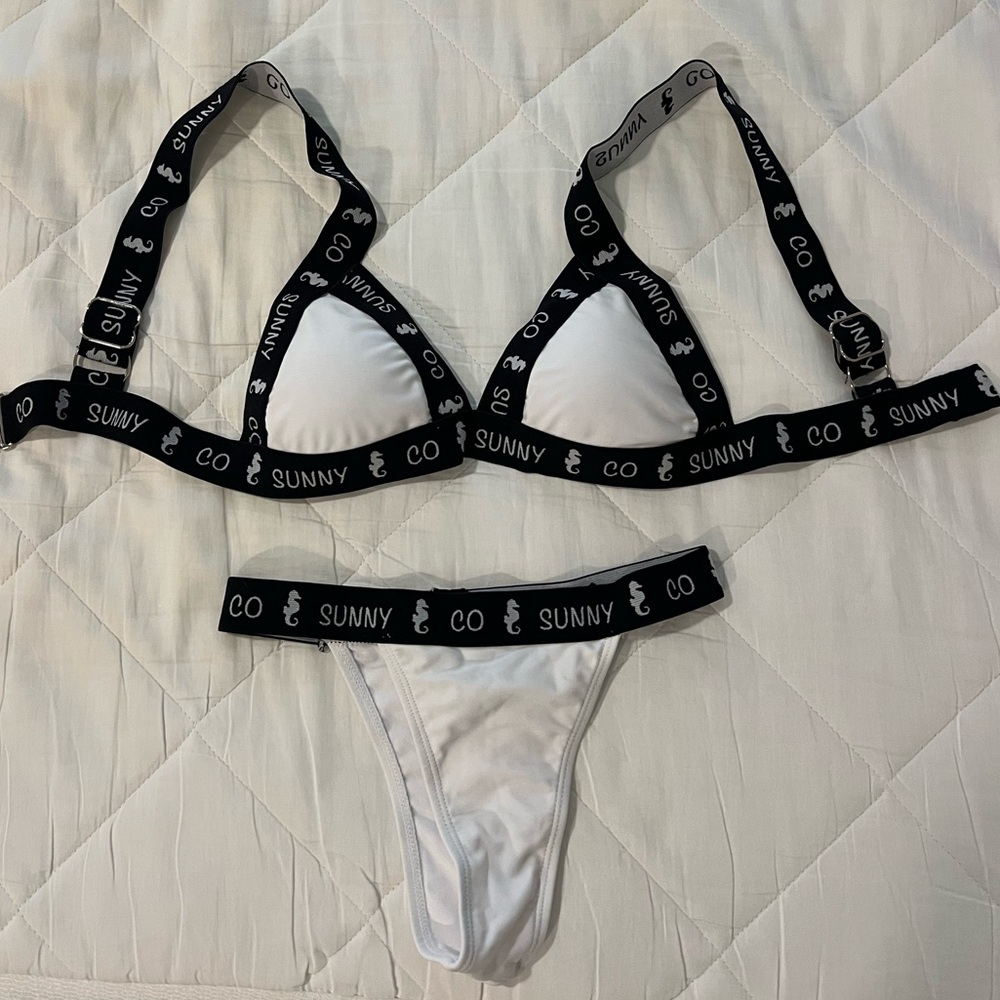 Black and White Bikini Set